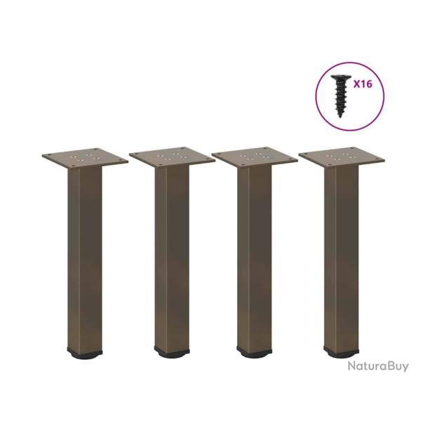 Pieds table basse 4 pieces naturel 30 32 cm acier pratique bricolage reparation interieur