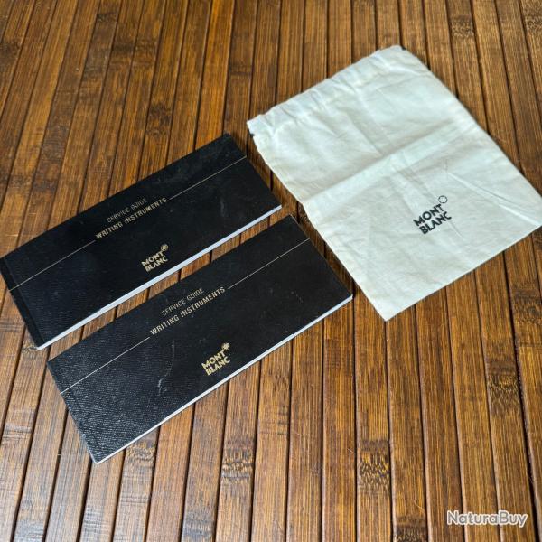 ENSEMBLE MONT BLANC DEUX SERVICE GUIDE ET UNE POCHETTE TISSU