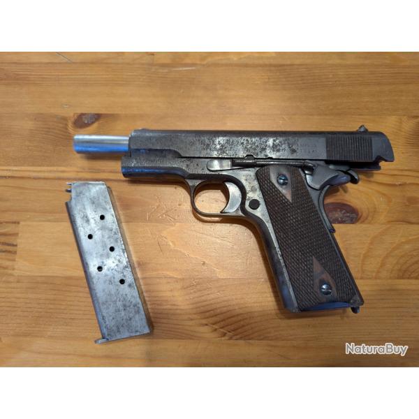 Colt 1911 A1 .45 ACP United States US army property 1919 Original M1911 Pistolet Seconde guerre WWII