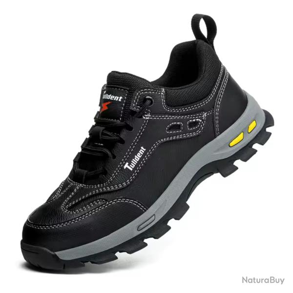 Chaussures de s�curit� homme antid�rapantes - Baskets de travail l�g�res r�sistantes chasse marche n