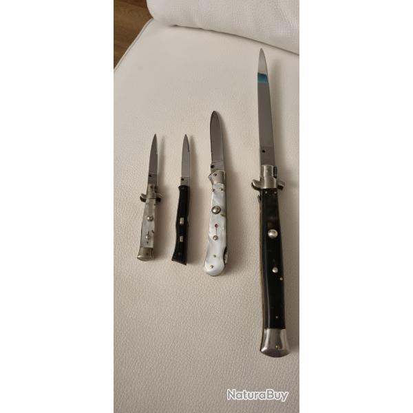 4 couteaux anciens automatiques italiens en trs bon tat