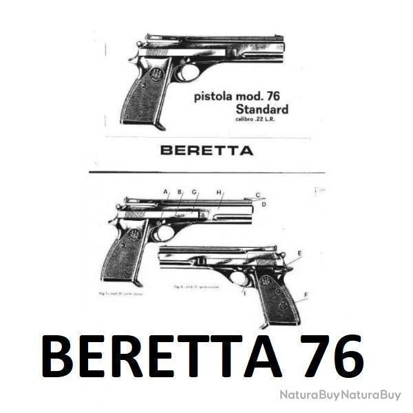 notice pistolet BERETTA 76 (envoi par mail) - VENDU PAR JEPERCUTE (m2534)