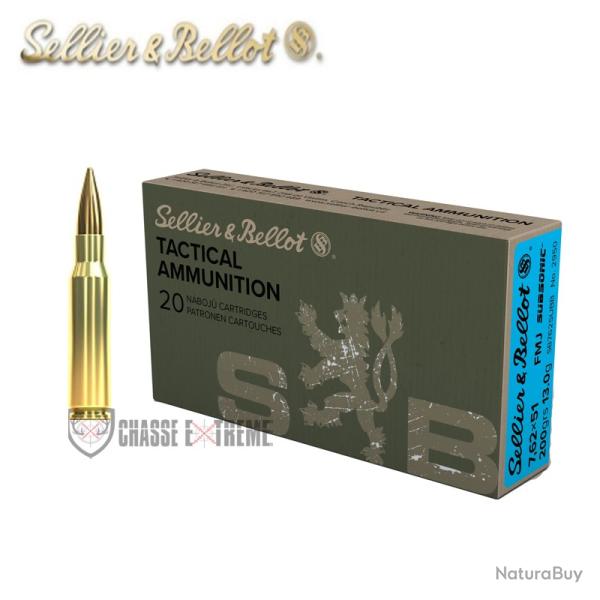 20 Munitions S&B Cal 7.62�51(308win) 201Gr Subsonic Fmj