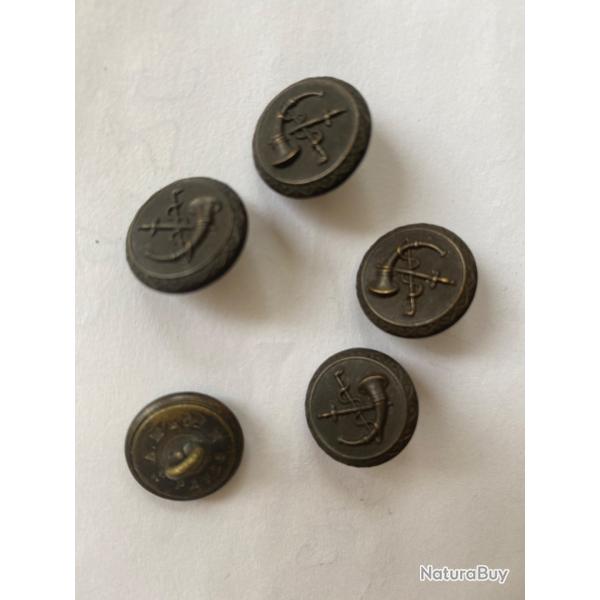 V�nerie- Bouton de gilet- Equipage Chambray (1850 - 1910)