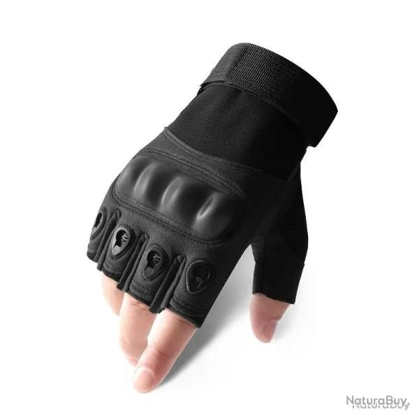 Mitaines tactiques en nylon noires - livraison gratuite