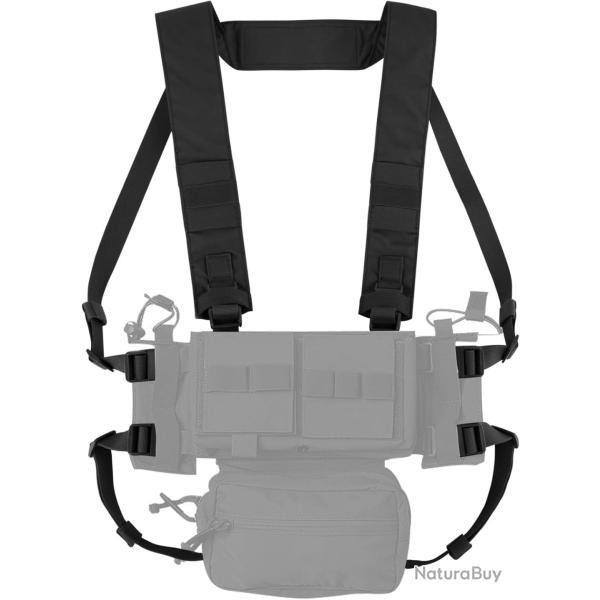 Harnais en h pour chest rig tactique mk3 mk4 - noir - LIVRAISON GRATUITE