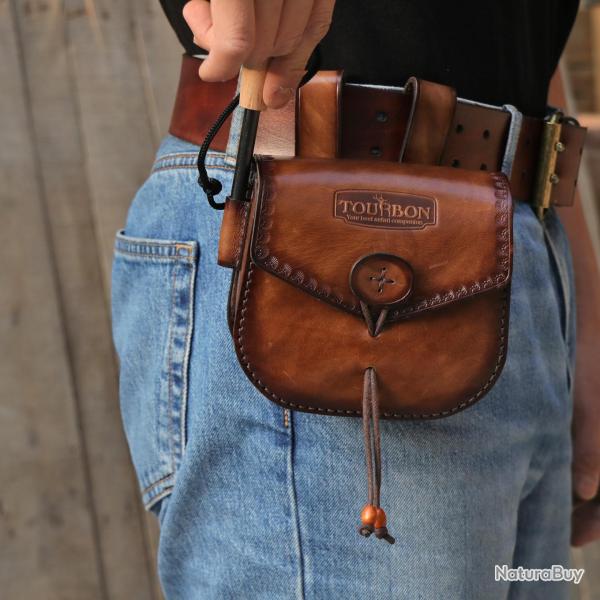 Sacoche de ball-trap de luxe en cuir - Tourbon - LIVRAISON GRATUITE
