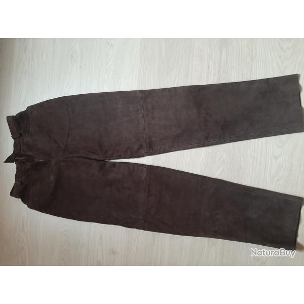 Pantalon femme en cuir
