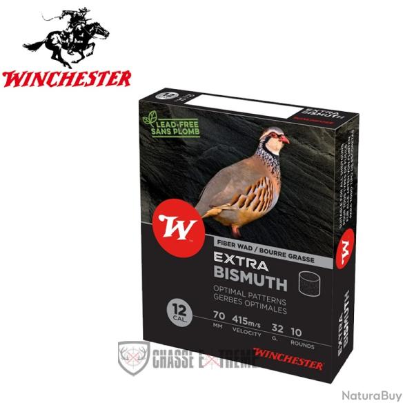 10 Cartouches WINCHESTER Extra Bismuth 32g Cal 12/70 Pb 8