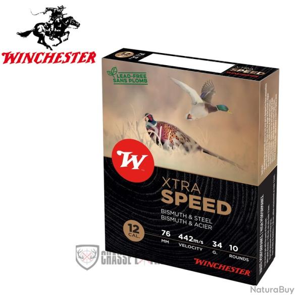 10 Cartouches WINCHESTER Xtra Speed 34Gr Cal 12/76 Pb S4+B5