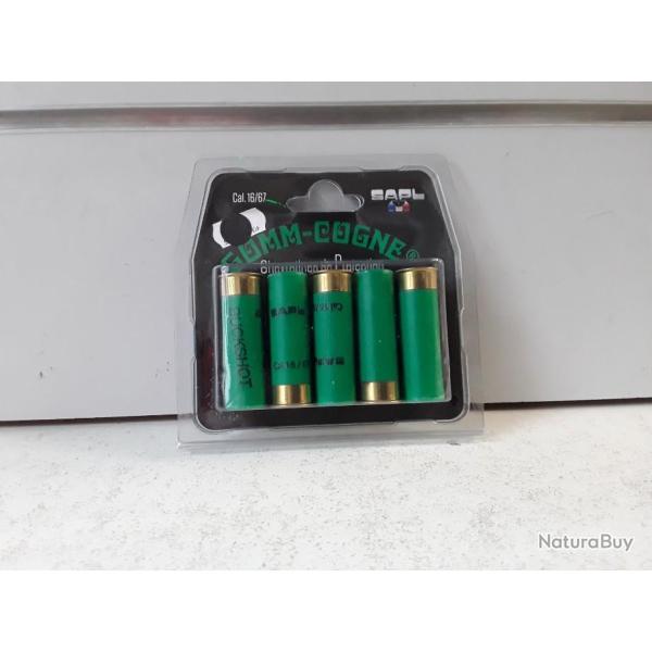 x5 Cartouches SAPL GOMM COGNE CHEVROTINES cal.16/67