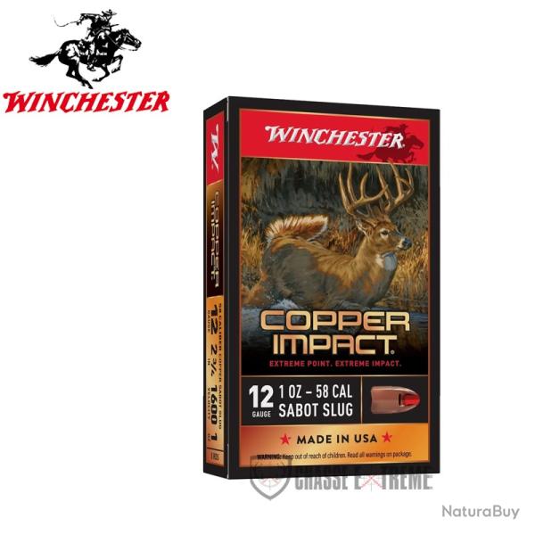 5 Cartouches WINCHESTER Copper Impact Slug 28g cal 12/70