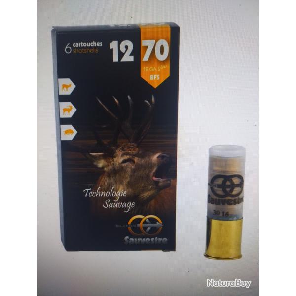 Sauvestre calibre 12/70 balles fl�ches bo�te de 6 munitions