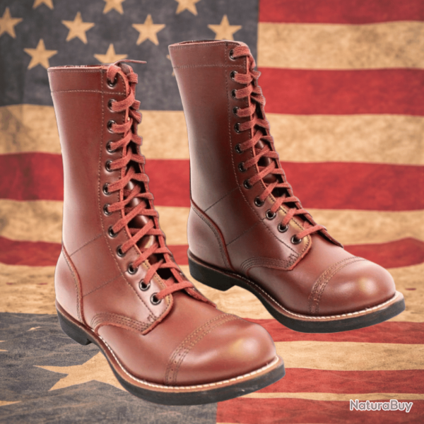 Bottes De Saut US WW2 Parachutiste Reproduction Type Corcoran