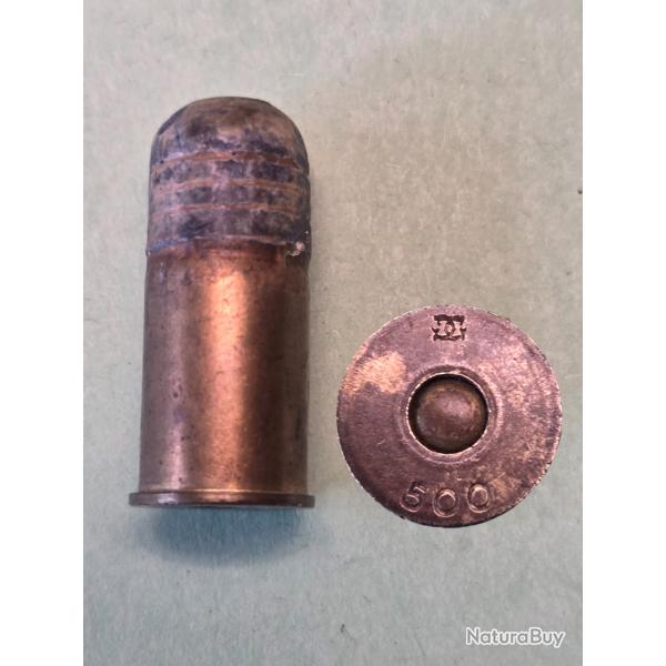 Une cartouche 500" trenter GG 13 x 20 R vers 1870/72 poudre noire En D