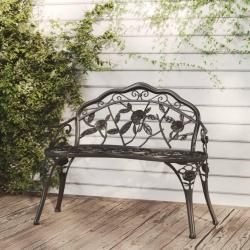 Banc de jardin 100 cm Aluminium coul&eacute; Noir