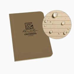 Carnet Reli&eacute; Imperm&eacute;able 9x13 Tan
