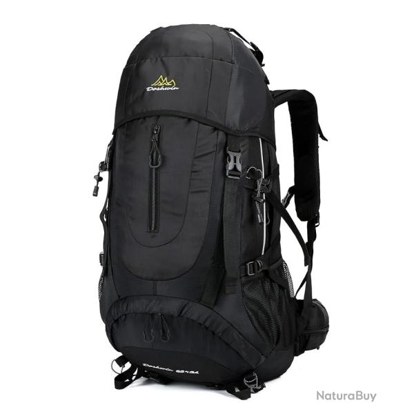 Sac � Dos 70L Grande Capacit� Trekking Polyvalent Multi-poches Escalade Randonn�e P�che Chasse Noir