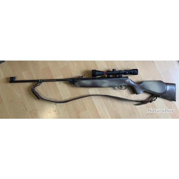 Carabine air comprim WEIHRAUCH 80 - 4,5 mm + de 20 Joules - avec lunette LENSOLUX