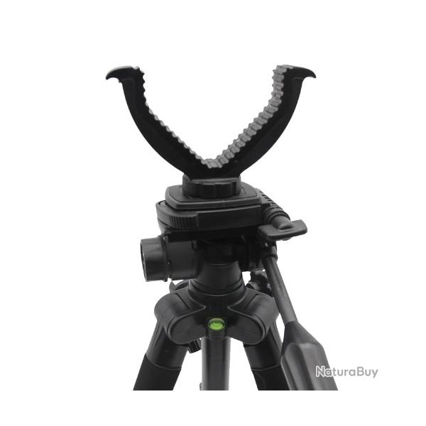 Tr�pied de Chasse R�glable 55-158cm Support de Tir V en Aluminium Pivot 360� Stable et Robuste