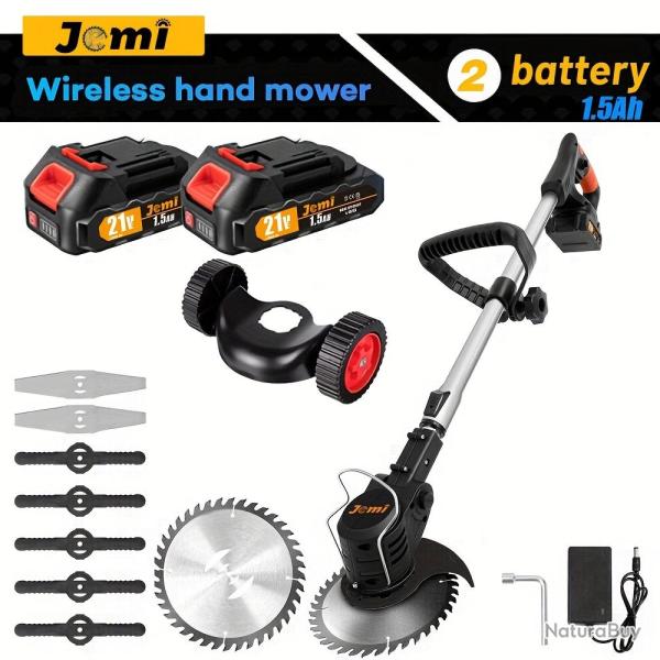 Debroussailleuse Tondeuse Jardin Sans Fil, Modele: 2 Batteries