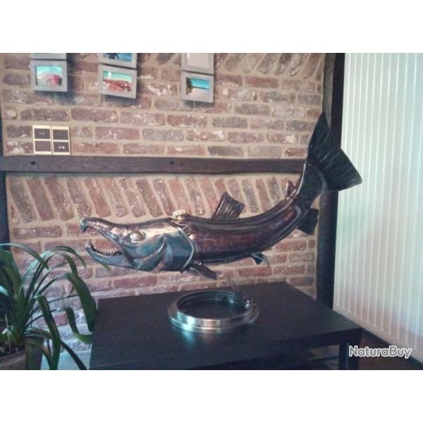 Sculture Art Moto Saumon