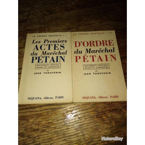Livres la France nouvelle I et II -- Livres sur le Mar�chal P�tain