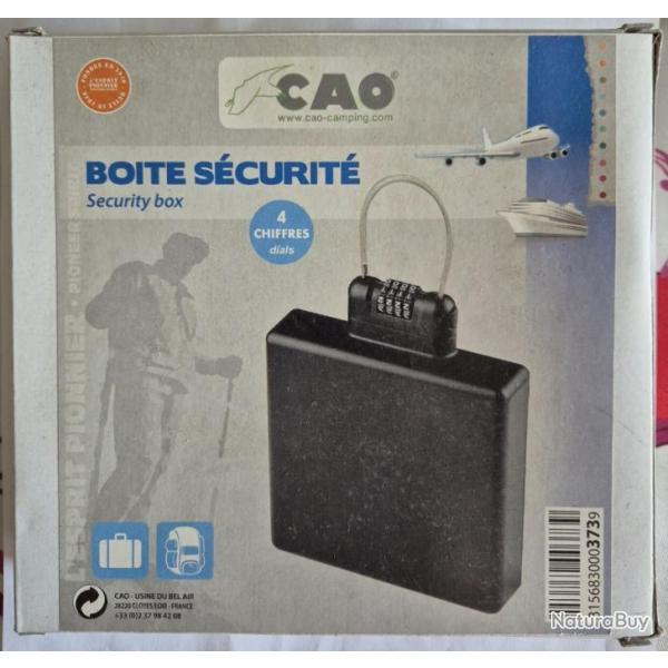 Bo�te de s�curit� � combinaison CAO avec c�ble en acier inoxydable gain� - Voyage - Hotel - Camping