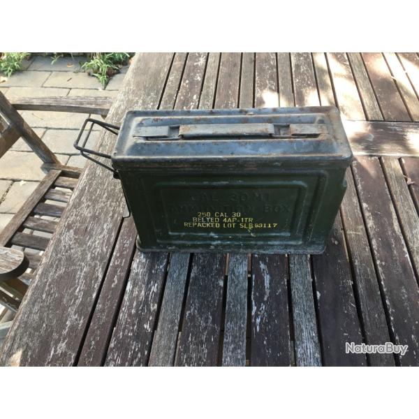 boite de munition US de WW2 , marque canco