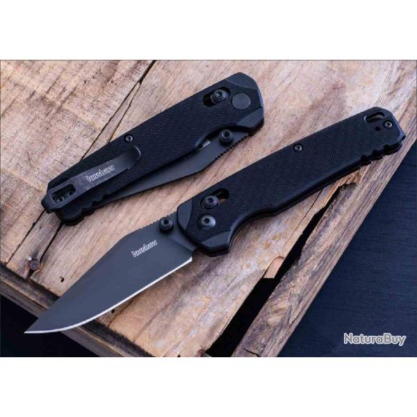 Couteau Kershaw Bel Air DuraLock Lame Acier CPM-Magnacut Manche G10 DuraLock USA Clip KS6106BLK