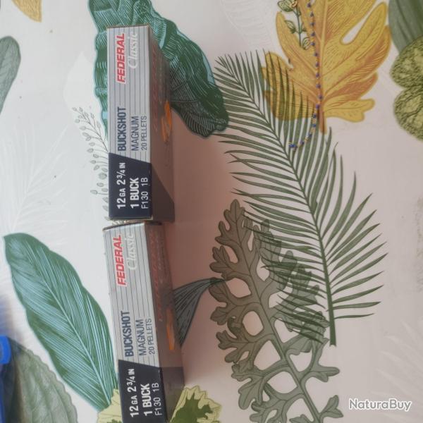 2 botes de chevrotine fdral cal 12 20 grains