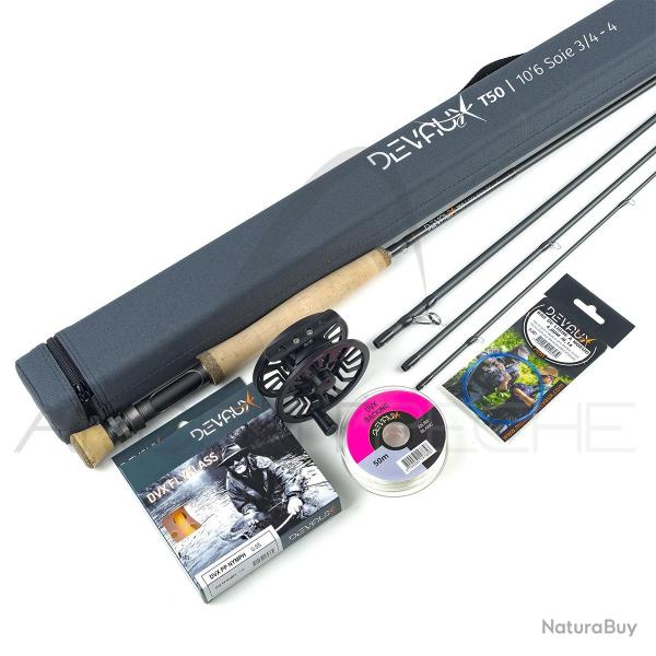 Pack Canne � mouche DEVAUX T50 Nymphe 10'6 soie 3/4