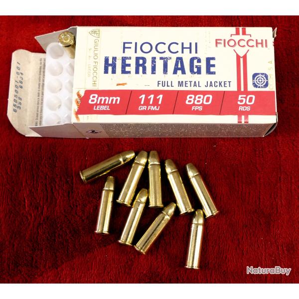 50 CARTOUCHES REVOLVER  MLE 1892 . CAL 8MM LEBEL 8/92