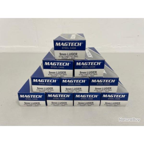 !! NEUF !! BALLES MAGTECH 9x19 PARA FMJ 124gr PAR 500 DOUILLE ACIER