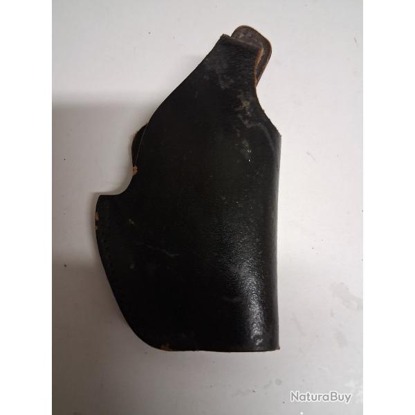 holster de ceinture en cuir noir