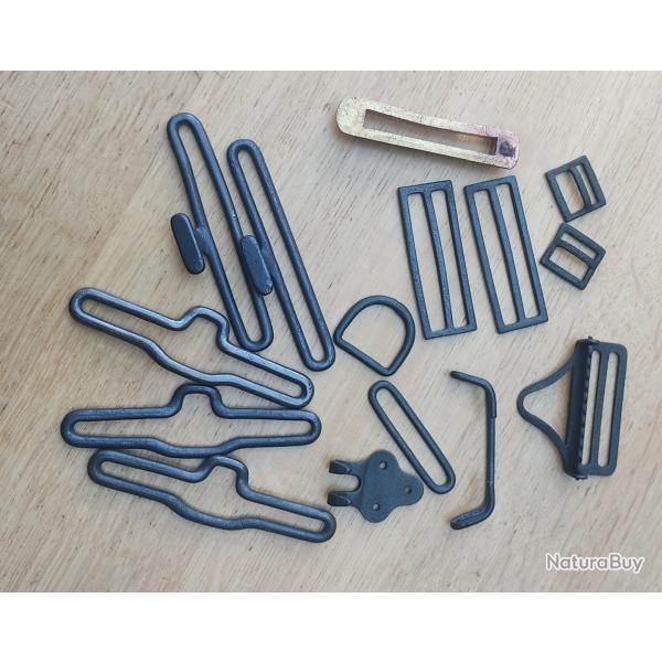 US WW1 Argonne 1918 - Lot de terrain d'�l�ments d'�quipement, ceinturon, brelage et divers