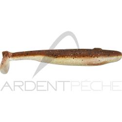 Leurre souple GAN CRAFT Bariki shad 6.8 777 Lucky brown gold lame