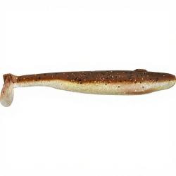 Leurre souple GAN CRAFT Bariki shad 6.8 777 Lucky brown gold lame