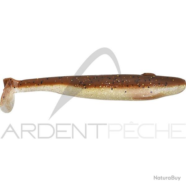 Leurre souple GAN CRAFT Bariki shad 6.8 777 Lucky brown gold lame
