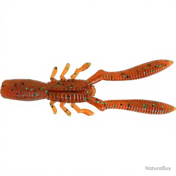 Leurre souple MEGABASS Bottle shrimp 4 Root Beer green/black flakes