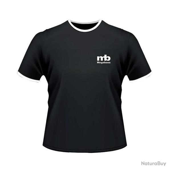 Tee shirt MEGABASS Tete de mort avec liseret blanc