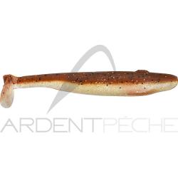 Leurre souple GAN CRAFT Bariki shad 3.8 777 Lucky brown gold lame