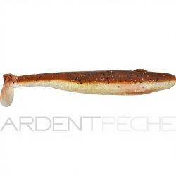 Leurre souple GAN CRAFT Bariki shad 3.8 777 Lucky brown gold lame