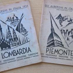 Lot de 2 revues touristiques Italie fachiste de 1934