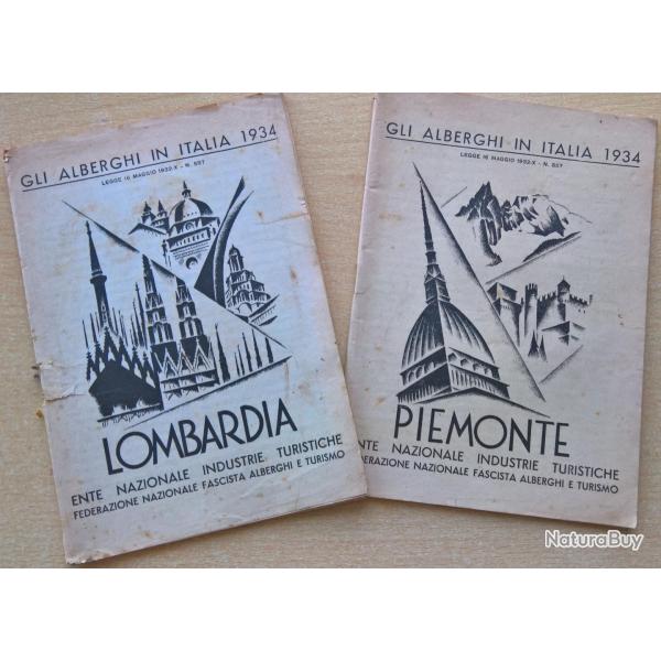 Lot de 2 revues touristiques Italie fachiste de 1934