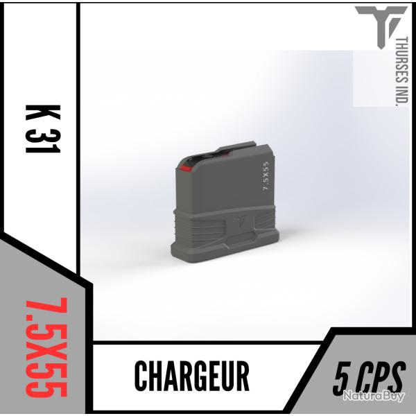 chargeur K31 Schmidt-Rubin k 31 5 coups Thurses Industries