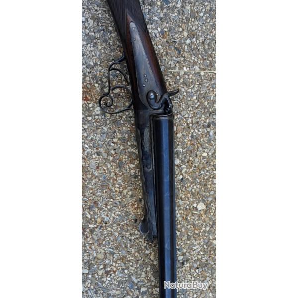 Fusil � chiens cal 16 poudre noire, cat D.