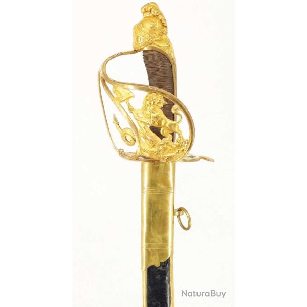 SABRE MONTMORENCY OFFICIER REVOLUTIONNAIRE VERS 1792 MODELE AU LION GRIMPANT - FRANCE REVOLUTION Col