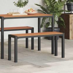 Banc de jardin Marron 100 x 28 x 45cm Acier