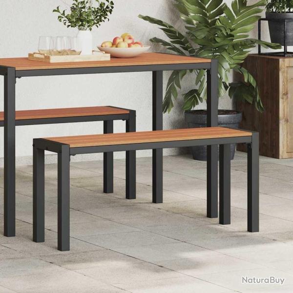 Banc de jardin Marron 100 x 28 x 45cm Acier